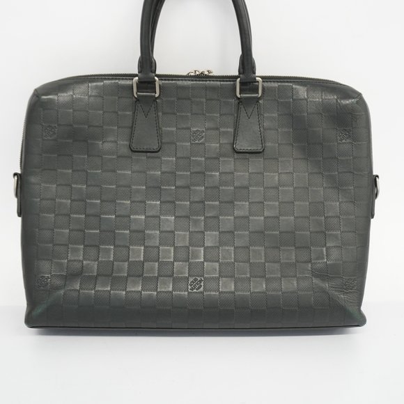 Auth Louis Vuitton Damier Infini Porte De Cumanjour N41248 Men's Briefcase Onyx - Picture 12 of 12